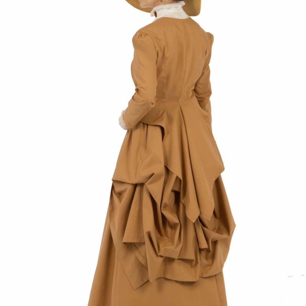 Victorian Twill Walking Costume in Navy Blue